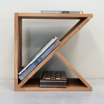 Side table, bedside table in solid oak wood Denmark