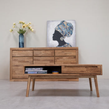 Escandi 8 solid oak coffee table