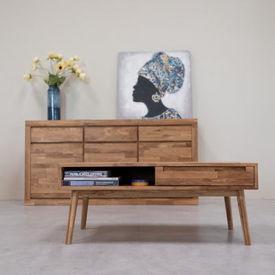 Escandi 8 solid oak coffee table