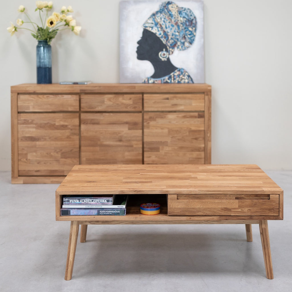 Escandi 8 solid oak coffee table