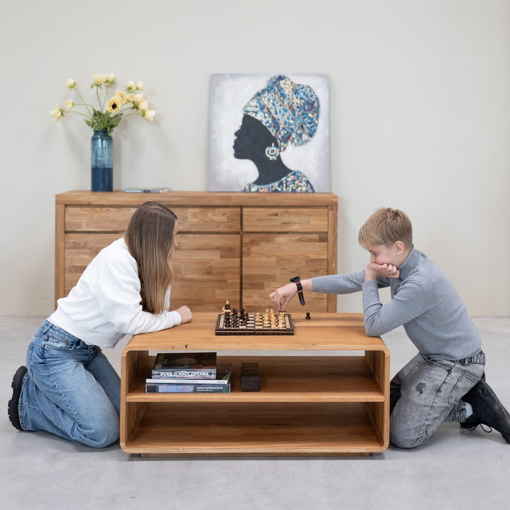 Coffee table in solid oak Geneva