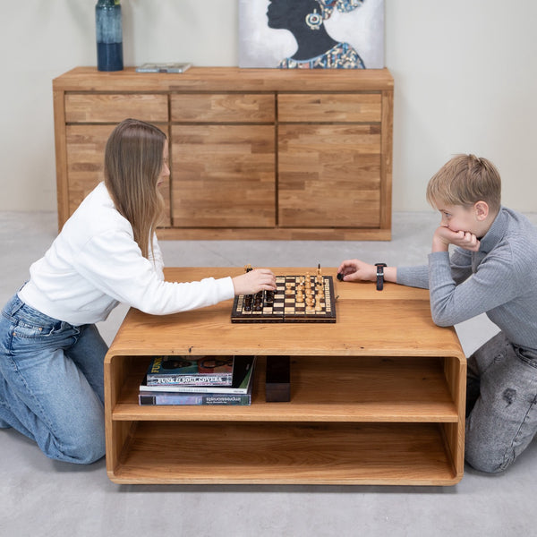Coffee table in solid oak Geneva
