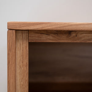 Solid oak shoe rack Pola