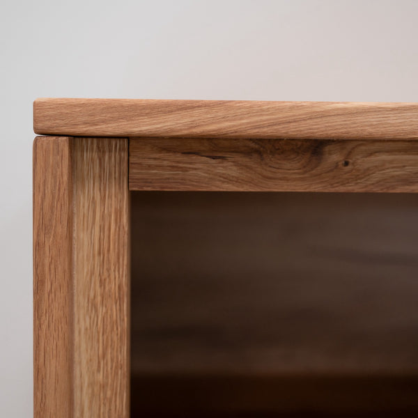 Solid oak shoe rack Pola