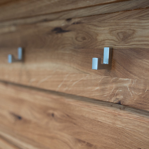 Solid oak wall coat rack Pola