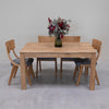 Extendable dining table in solid oak L2