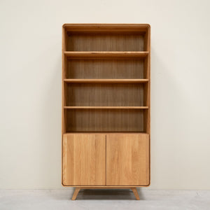 Solid wood oak display cabinet Geneva 2 RobleStore NordicStory