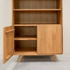 Solid wood oak display cabinet Geneva 2 RobleStore NordicStory