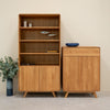 Solid wood oak display cabinet Geneva 2 RobleStore NordicStory
