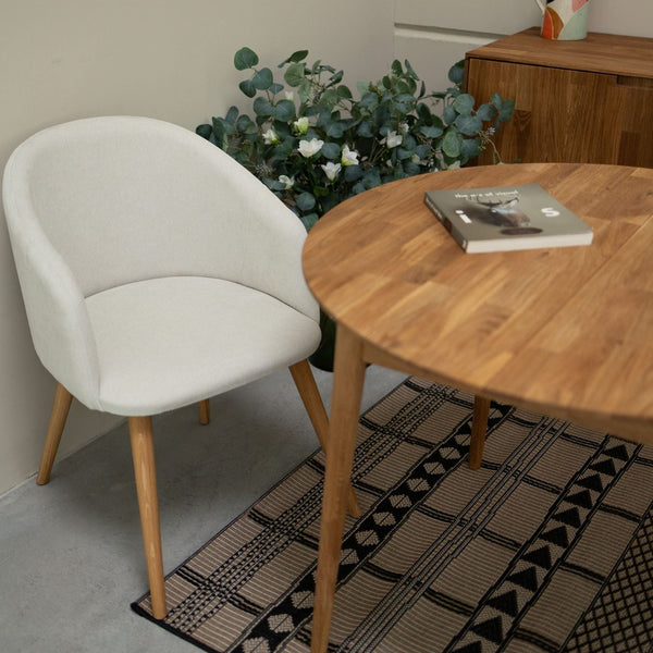 Solid oak armchair Ana with upholstery | VESKOR