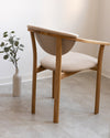 Pack of 2 or 4 Alexis Dining Chairs, Solid Oak Frame, Beige Upholstery | NordicStory