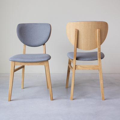 Pack of 2 or 4 Nova Dining Chairs, Solid Oak Frame, Upholstery | NordicStory