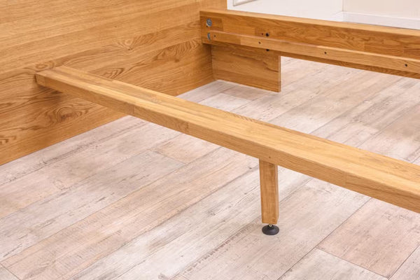 Solvig solid oak bed with storage | NordicStory