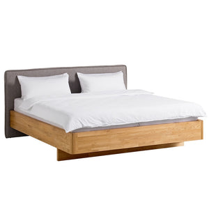 Oak solid wood double bed Pola
