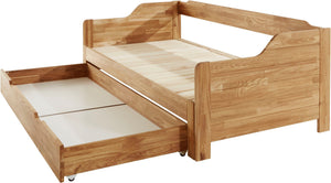 Solid oak trundle bed Frida | NordicStory