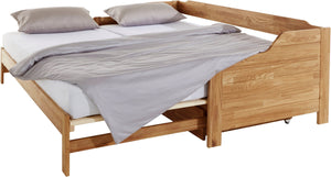 Solid oak trundle bed Frida | NordicStory
