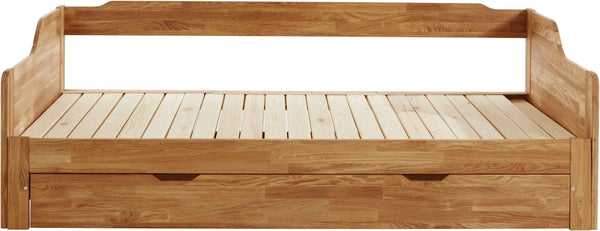 Solid oak trundle bed Frida | NordicStory