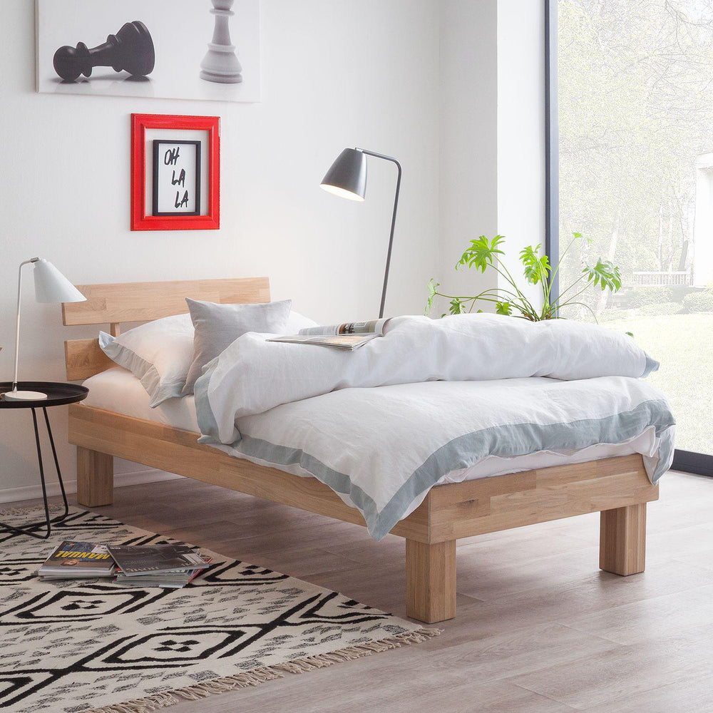 Solid oak bed 90 x 200 cm / 140 x 200 cm / 160 x 200 cm / 180 x 200 cm Scandinavian style