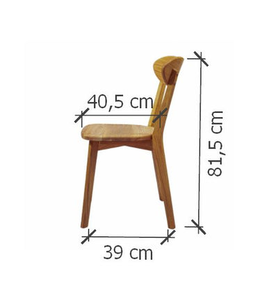Pack of 2 or 4 Solid Oak Dining Chairs Isku | NordicStory