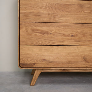 Comoda de madera maciza roble Geneva 3 | NordicStory