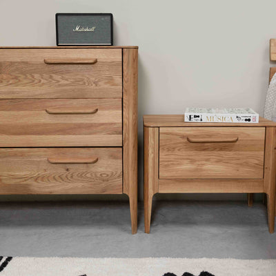 Atlanta solid oak dresser chest of drawers, 120 x 46,8 x 78,6 cm. | NordicStory