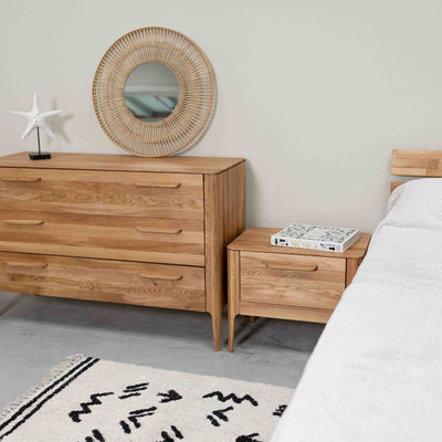 Atlanta solid oak dresser chest of drawers, 120 x 46,8 x 78,6 cm. | NordicStory