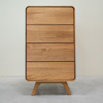 Chest of drawers in solid wood oak Geneva Chest of drawers with 4 drawers Roble.Store NordicStory