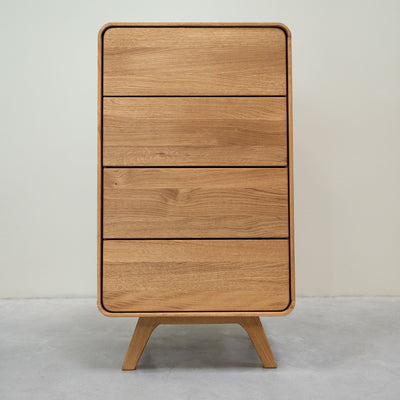 Chest of drawers in solid wood oak Geneva Chest of drawers with 4 drawers Roble.Store NordicStory