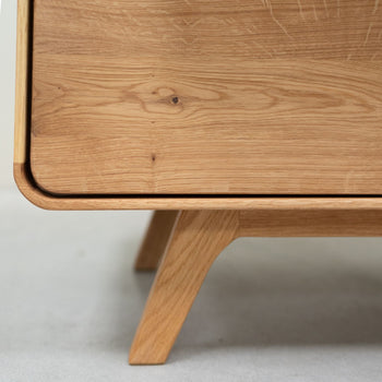 Chest of drawers in solid oak Geneva 2 high chest of drawers with 4 drawers Roble.Store NordicStory