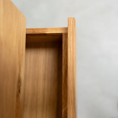 Chest of drawers in solid oak Geneva 2 high chest of drawers with 4 drawers Roble.Store NordicStory