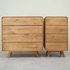 Chest of drawers in solid oak Geneva 2 high chest of drawers with 4 drawers Roble.Store NordicStory