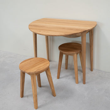 Pack of 2 or 4 Solid Oak Wood Dining Stools Diana | NordicStory