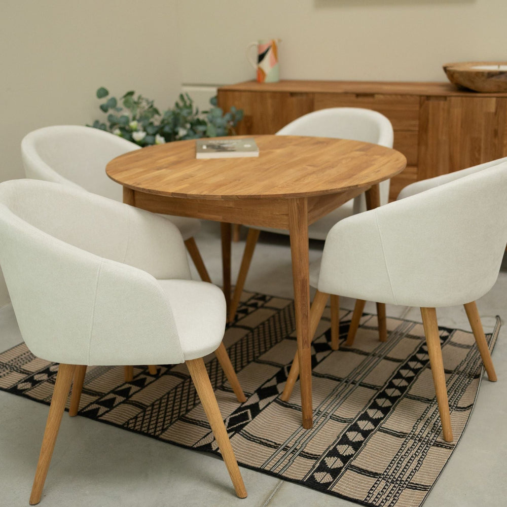 Solid oak armchair Ana with upholstery | VESKOR