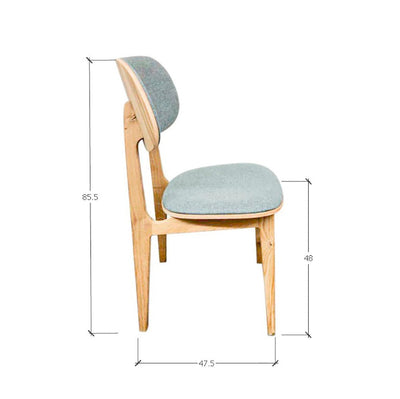 Pack of 2 or 4 Varde Dining Chairs, Solid Oak Frame, Upholstery | NordicStory