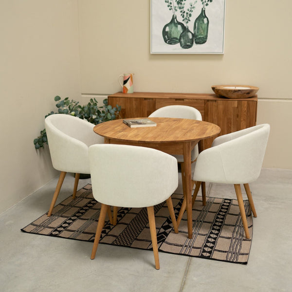 Solid oak armchair Ana with upholstery | VESKOR