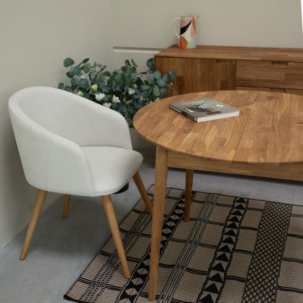 Solid oak armchair Ana with upholstery | VESKOR
