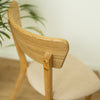 Pack of 2 or 4 Solid Oak Dining Chairs Diana Beige | NordicStory
