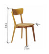 Pack of 2 or 4 Solid Oak Wood Dining Chairs Diana | NordicStory