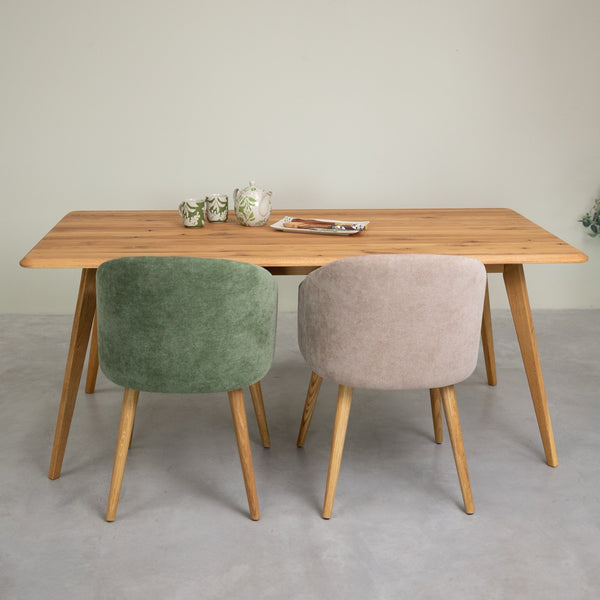 Mesa rectangular de comedor de madera maciza de roble Geneva | NordicStory