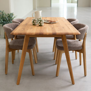 Mesa rectangular de comedor de madera maciza de roble Geneva | NordicStory