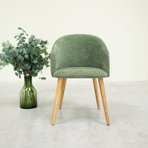 Solid oak armchair Ana with upholstery | VESKOR