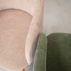 Solid oak armchair Ana with upholstery | VESKOR