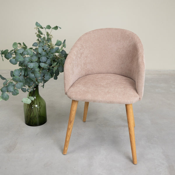 Solid oak armchair Ana with upholstery | VESKOR