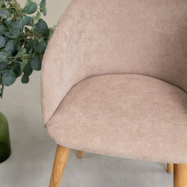 Solid oak armchair Ana with upholstery | VESKOR