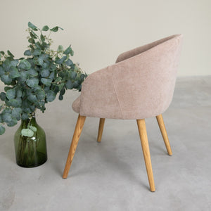 Solid oak armchair Ana with upholstery | VESKOR