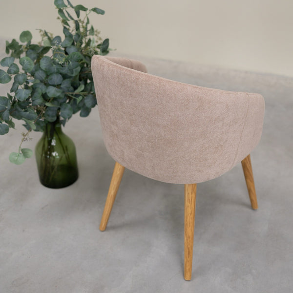 Solid oak armchair Ana with upholstery | VESKOR