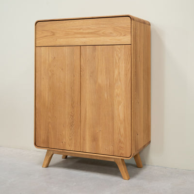 Sustainable oak solid wood shoe rack Geneva RobleStore NordicStory