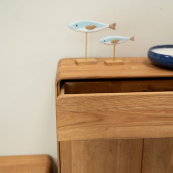Sustainable oak solid wood shoe rack Geneva RobleStore NordicStory