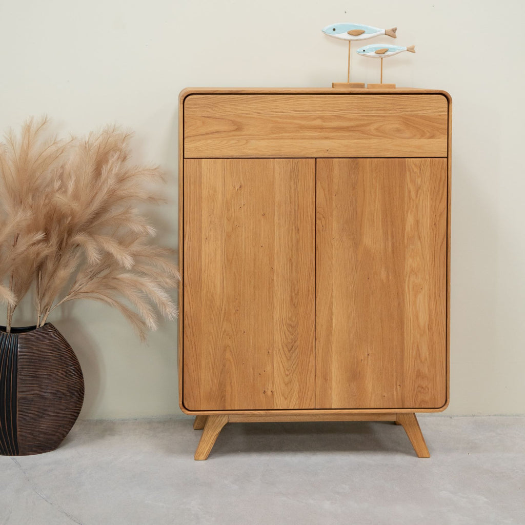 Sustainable oak solid wood shoe rack Geneva RobleStore NordicStory
