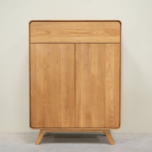 Sustainable oak solid wood shoe rack Geneva RobleStore NordicStory